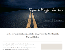 Tablet Screenshot of dynamicfreightcarriers.com